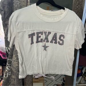Texas Graphic Crop Tee - White